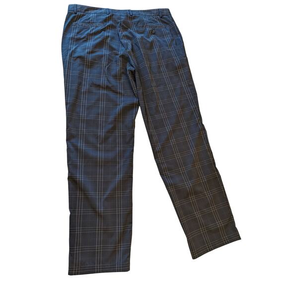 Slazenger Pants Mens 38x32 Plaid Golf Trousers Stretch Polyester Spandex Stretch - Picture 8 of 13